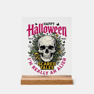 Crâne Alien Graphique Halloween Vintage pour T-Shi