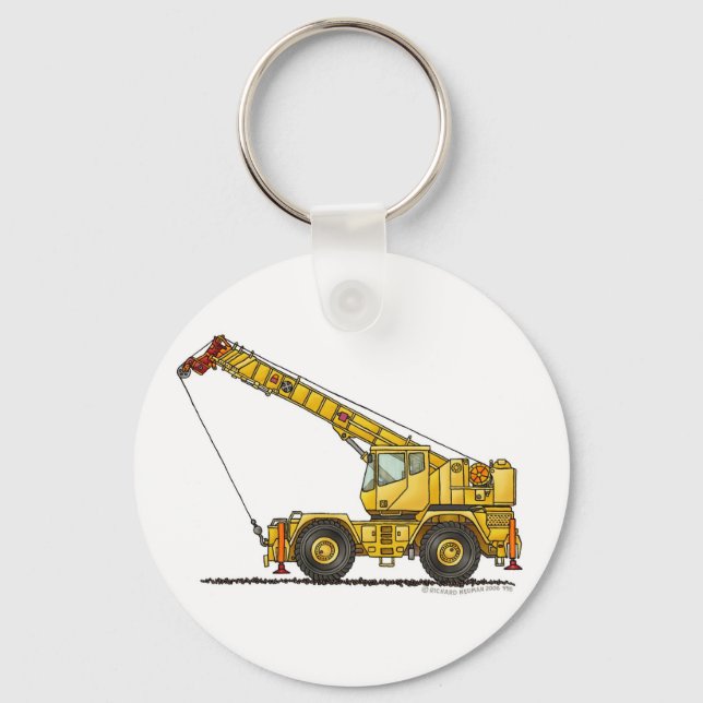 Crane All Terrain Hydraulic Construction Key Chain (Front)