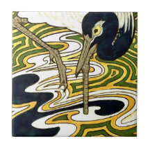 Crane and Columbine Neinhuis Tile Interpretation