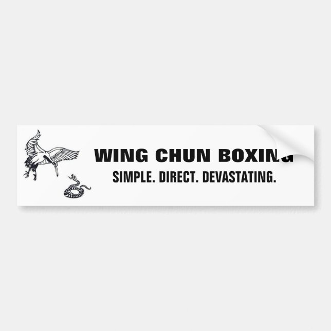 crane and snake, wc banner lrg bumper sticker (Front)