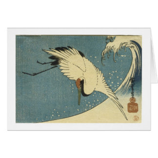 Crane and Wave, Hiroshige