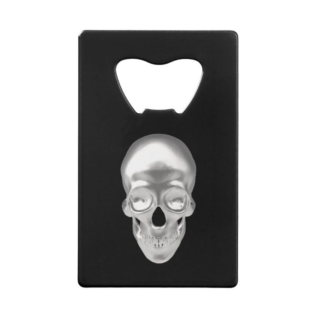 Crâne argent, 3D -  (Devant)