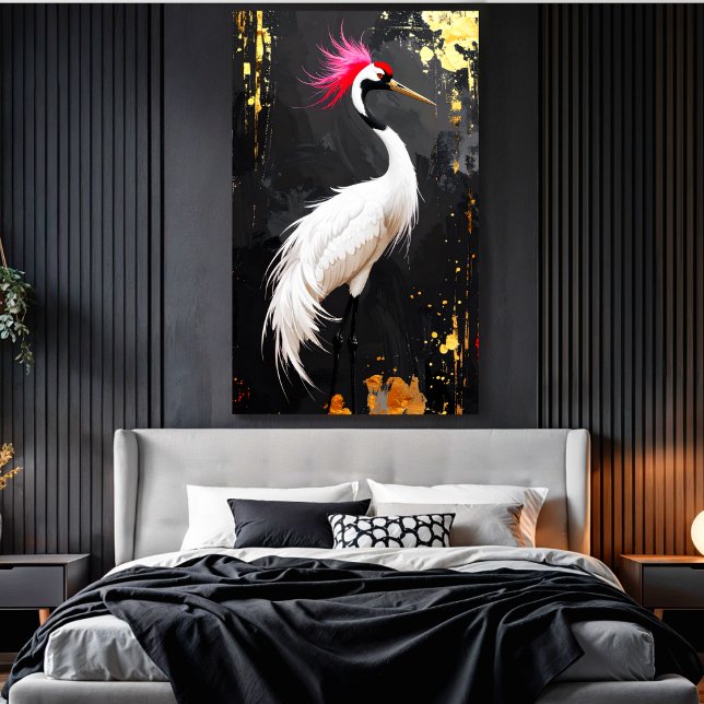 Crane Art  - Contemporary Asian‑Inspired Design Canvas Print (Creator Uploaded)