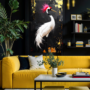 Crane Art  - Contemporary Asian‑Inspired Design Photo Print