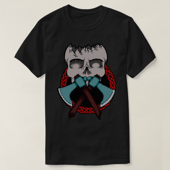 Crâne avec Axes Classic TShirt (Design devant)