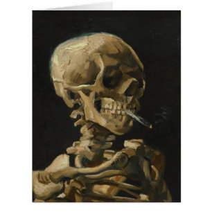 Crâne avec cigarette brûlante par van Gogh
