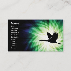Crane; Bird Flying; Cool Business Card