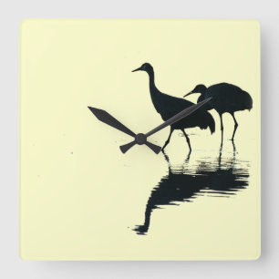 Crane Birds Wall Clock