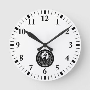 Crane circle in circle round clock