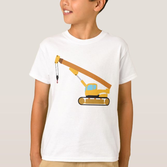 Crane Construction Truck T-Shirt (Front)