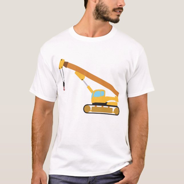 Crane Construction Truck T-Shirt (Front)