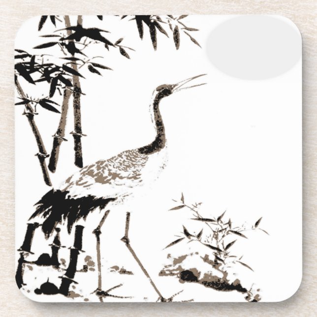 Crane Cork Coaster (Front)