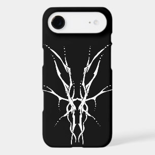 Crâne de cerf tribal noir et blanc design de chass