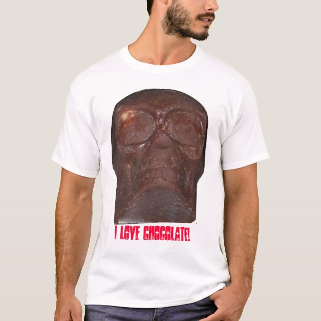 Crâne de chocolat ! T-shirt 6 noir (Devant)