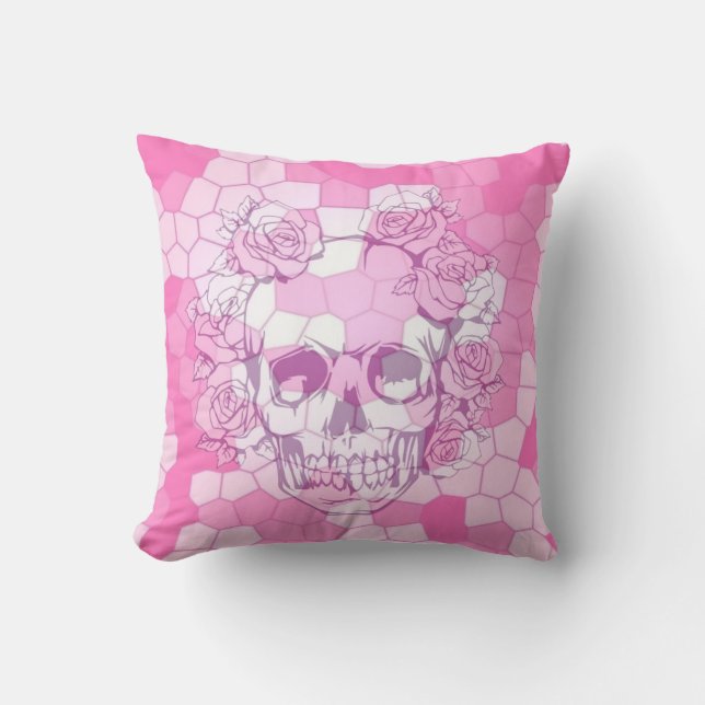 Crâne de disparition avec des roses sur le coussin (Recto)