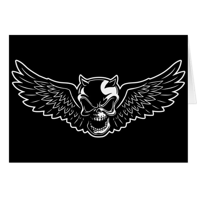 Crâne de la mort noire (Devant horizontal)