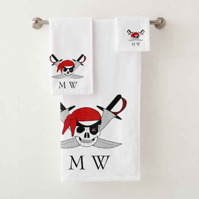 Crâne de pirate et conception d'épées monogrammées (En situation)