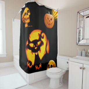 Crâne de rideau de douche d'Halloween