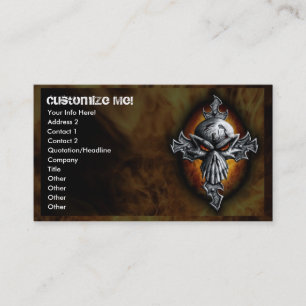 Crâne de torsion et carte de visite de croix