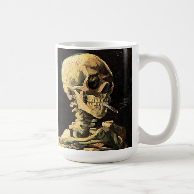 Crâne de Van Gogh avec la tasse brûlante de (Droite)