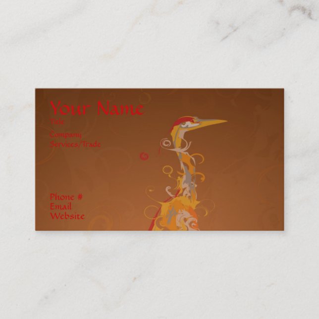 Crane design Business card (Front)