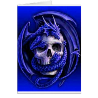 crâne-dragon bleu