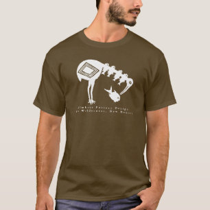 Crane Eating Fish - Mimbres Pottery Design T-Shirt