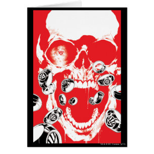 Crâne et anneaux - rouge