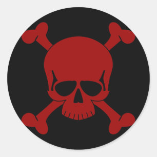 Crâne et autocollant d'os croisés