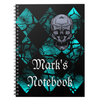 Crâne et carnet gothiques impressionnants de motif