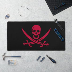 Crâne et épées de Crimson Drapeau pirate de Calico