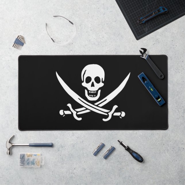 Crâne et épées Drapeau pirate de Calico Jack (Poste de travail)