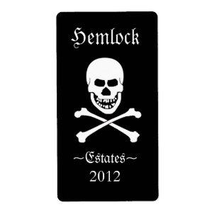 Crâne et os croisés Halloween Drôle bouteille de v