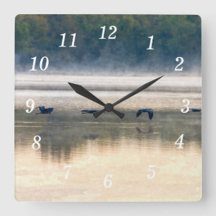 Crane Flight Painterly Wall Clock