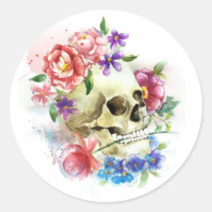 Crâne floral Dia de los Muertos   Sticker