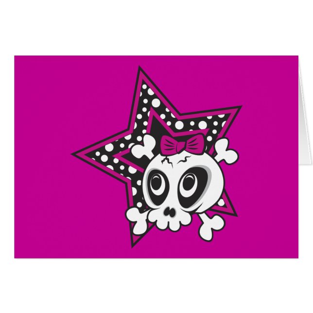 Crâne Girlie Emo (Devant horizontal)