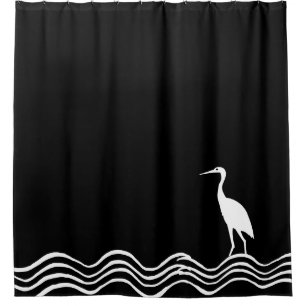 Crane heron Bath Black and white