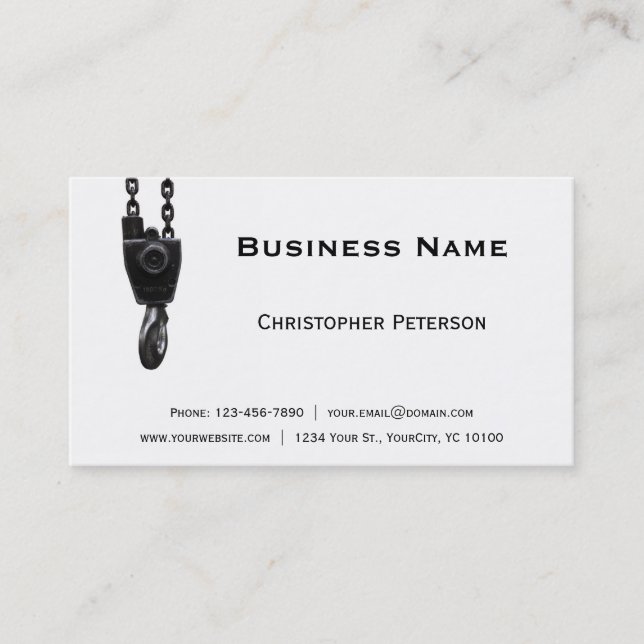Crane hook Business Card (Front)
