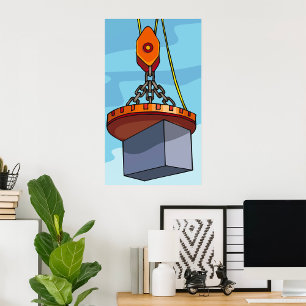 Crane Lifting Poster