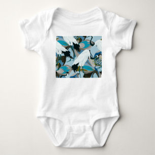 Crane & Lotus: Abstract Vintage Baby Bodysuit