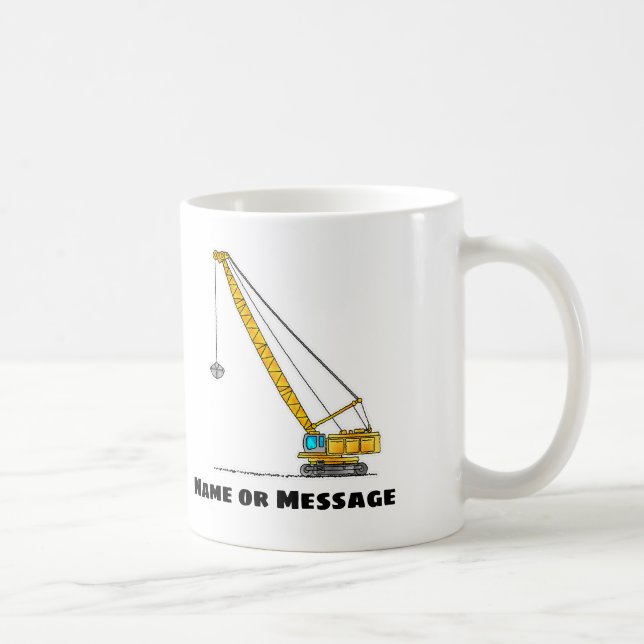 Crane Mug, Construction Mugs, Transportation Coffee Mug (Right)