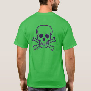 Crâne n os hommes vert clair T-shirt dos