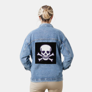 Crâne n os noir femmes jean veste