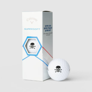 Crâne noir Callaway Supersoft balles de golf 3 pac