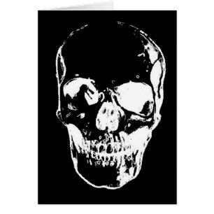 Crâne noir - image négative