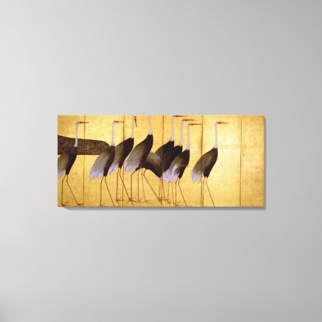 Crane, Ogata Korin Japanese Fine Art Canvas Print (Front)