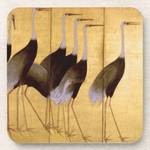 Crane, Ogata Korin Japanese Fine Art Coaster
