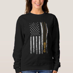 Crane Operator American Flag Crane Operator Sweatshirt