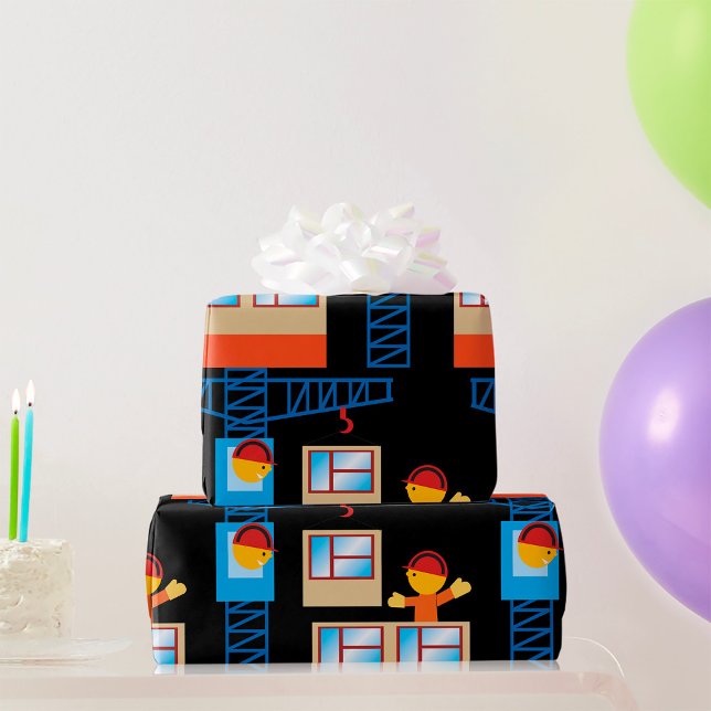 Crane Operator And Construction Worker Wrapping Paper (Creator Uploaded)