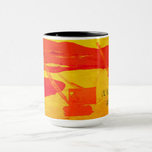 CRANE OPERATOR ART I'D RATHER BE GOLFING VINTAGE MUG